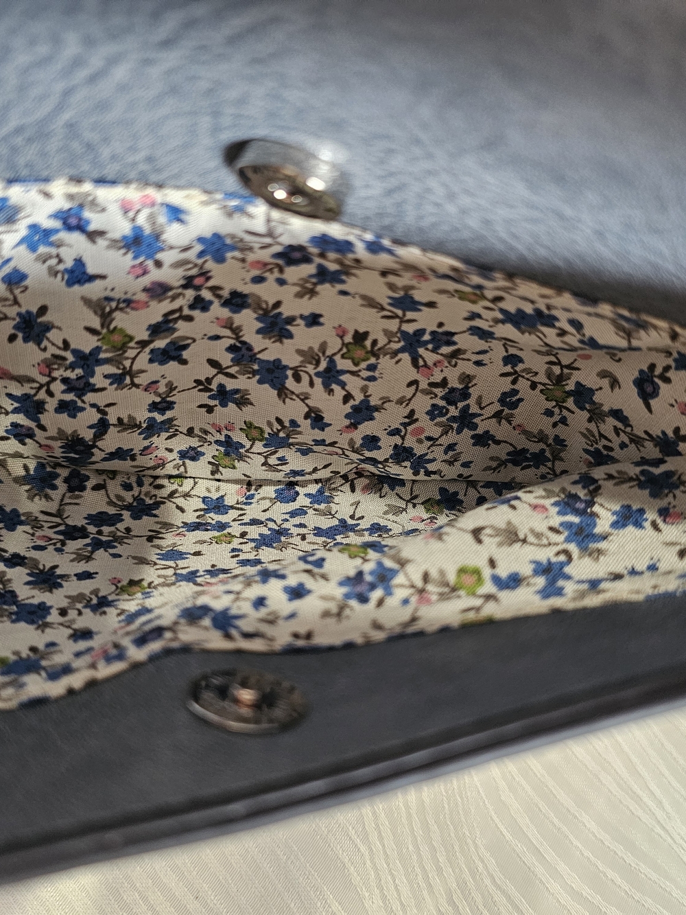 K. Carroll Denim blue Semi-Circle Crossbody Bag with RFID Protection - Picture 6 of 11
